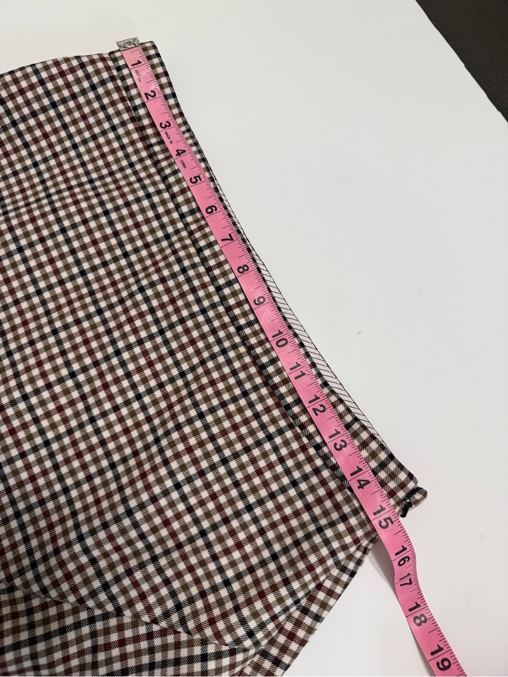 Brooks Brothers Gingham Mini Skirt in Brown, Black & White - Picture 7 of 10